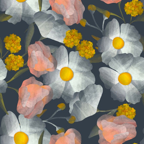 Delilah floral (gray)