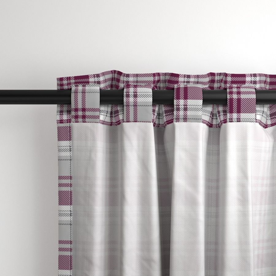 Maroon Gray Plaid