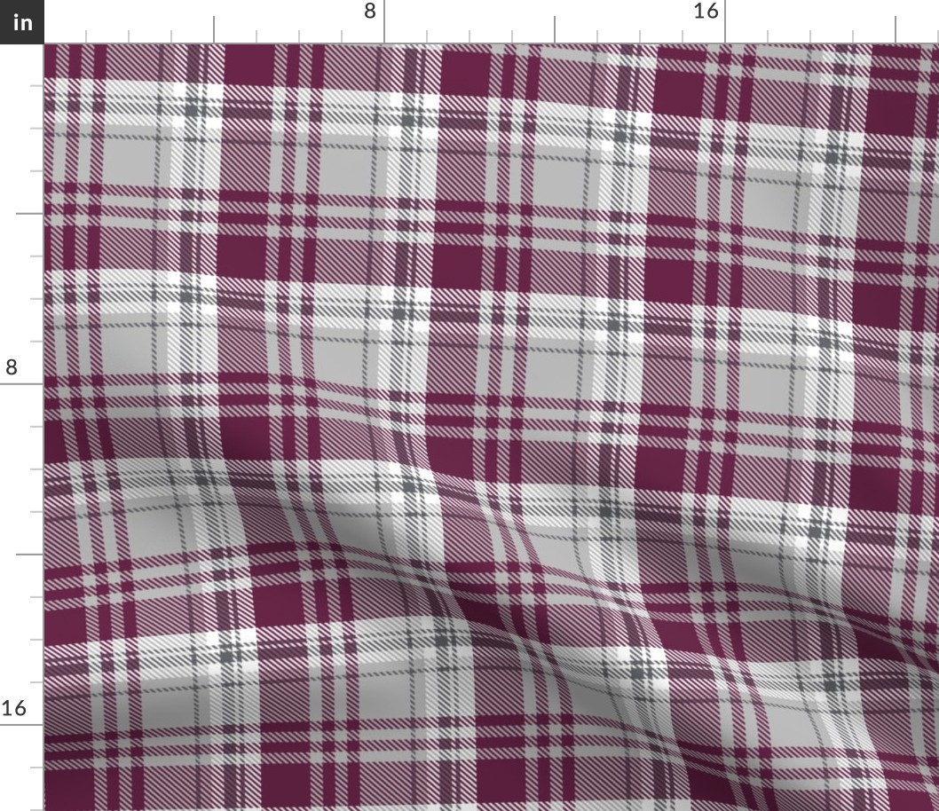 Maroon Gray Plaid