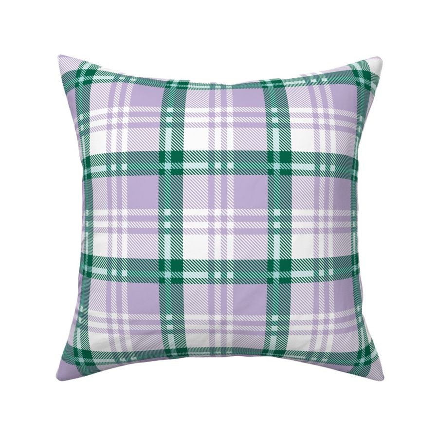 White Lavender Plaid