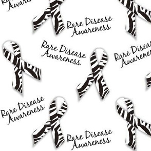 Rare Disease Zebra Awareness Ribbons