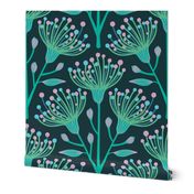 Australian Eucalyptus in Aqua Blue Turquoise Green Pink-LARGE Scale - UnBlink Studio by Jackie Tahara