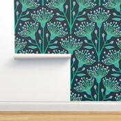 Australian Eucalyptus in Aqua Blue Turquoise Green Pink-LARGE Scale - UnBlink Studio by Jackie Tahara