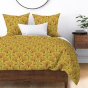 Australian Eucalyptus in Deep Yellow Earthy Brown Olive Green-LARGE Scale - UnBlink Studio by Jackie Tahara