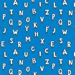 Alphabet People (on blue)