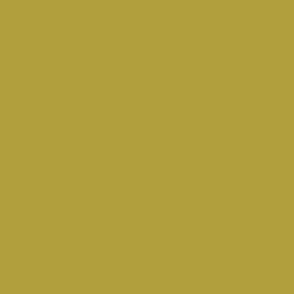 Solid plain color hexcode AE9E3B warm green yellow ochre 