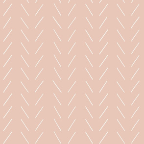 Freehand Chevron in Ballet Pink Wallpaper by Erin Kendal