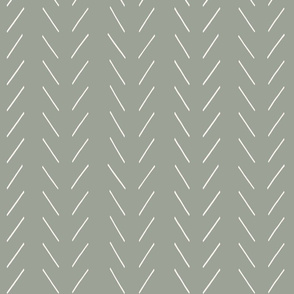 Freehand Chevron in Sage Green Wallpaper by Erin Kendal
