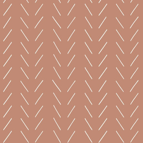 Freehand Chevron in Sienna Wallpaper by Erin Kendal