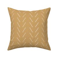 Freehand Chevron in Mustard Yellow Wallpaper by Erin Kendal