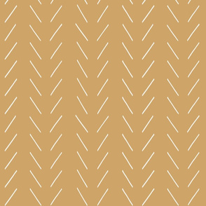 Freehand Chevron in Mustard Yellow Wallpaper by Erin Kendal