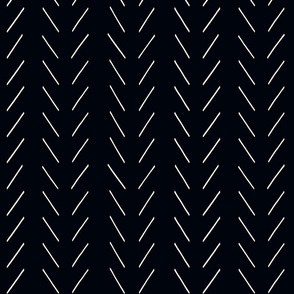 Freehand Chevron in Black and White  by Erin Kendal