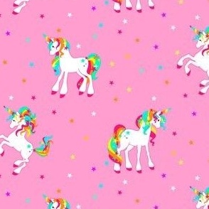 Rainbow Unicorns in pink