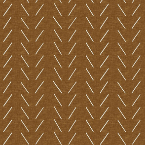 Textured Freehand Chevron in Golden Brown  by Erin Kendal