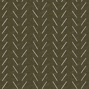 Textured Freehand Chevron in Khaki Green by Erin Kendal