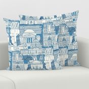 Washington DC toile blue