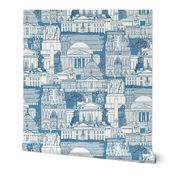 Washington DC toile blue