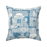 Washington DC toile blue