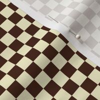 Chocolate Brown and Cream Checkerboard Squares