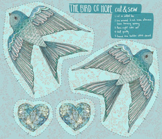 The Bird of Hope Cut & Sew {Blue}