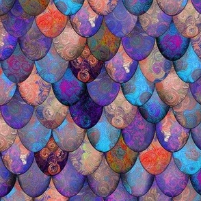 Purple, Turquoise, Rose Mermaid or Dragon Scales by Su_G_©SuSchaefer