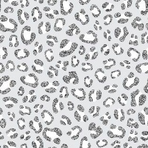 Glitter Leopard Print - Silver