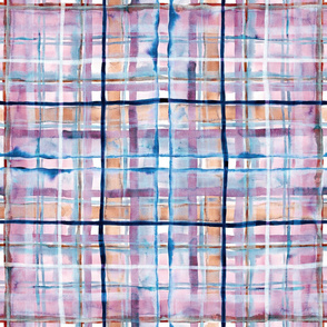 Tartan painted with watercolors 