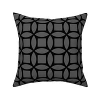 Geometric Pattern: Intersect Square: Black/Granite