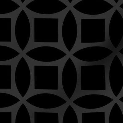 Geometric Pattern: Intersect Square: Stygian