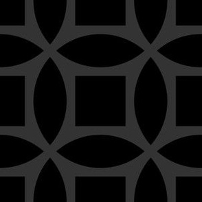 Geometric Pattern: Intersect Square: Stygian