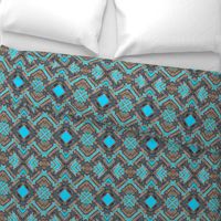 Aztec Chevron-Aqua brown