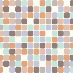 Quilting geometric squares, neutral beige pastel colors, simple and quite