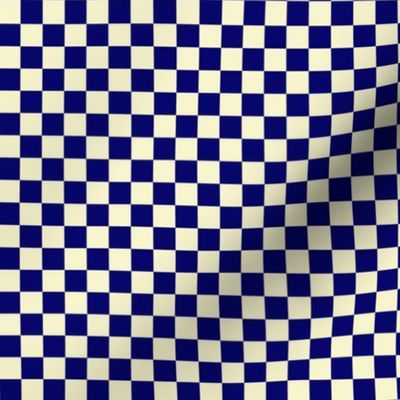 Navy Blue and Cream Checkerboard Squares