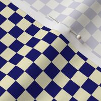 Navy Blue and Cream Checkerboard Squares