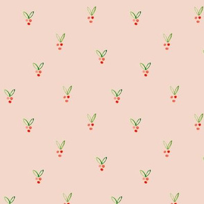 Mini Berries - watercolor stockings coordinate- peach