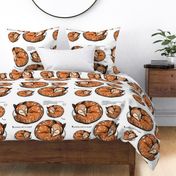 Sleeping Woodland Fox Cut and Sew Plush Pillow with Boho Florals | Plus a Mini Fox Pattern