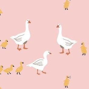 Little Geese in Pink