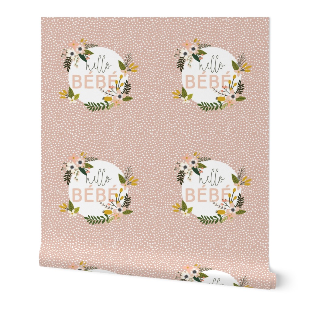 6" square: blush sprigs and blooms hello bébé 