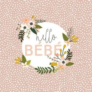 6" square: blush sprigs and blooms hello bébé 