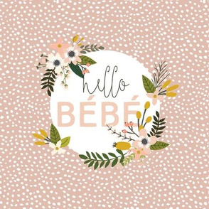 9" square: blush sprigs and blooms hello bébé 