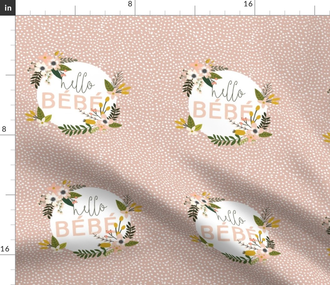 9" square: blush sprigs and blooms hello bébé 