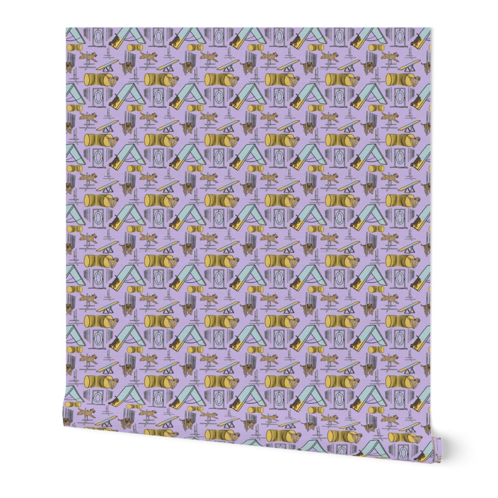 Small Simple Border Terrier agility dogs - purple