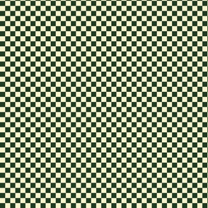 Hunter Green and Cream Checkerboard Squares