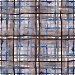 Tartan watercolor in outlander colors, handpainted plaid