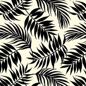 Black ferns on cream medium