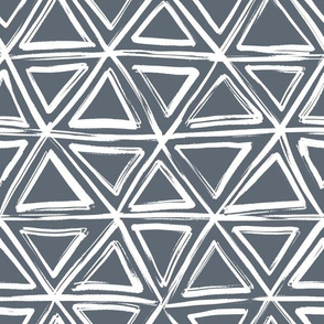 sketch triangles on slate grey