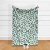Southern Home Charm in Mint - Large scale