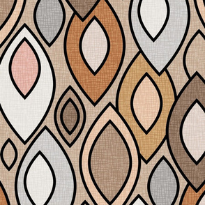 Mid Century Modern Leaves // Hues of the Desert // V3