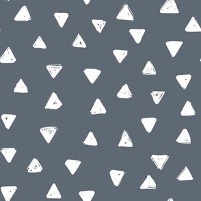 small sketch triangles on slate grey