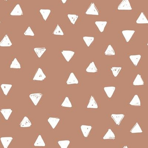 small sketch triangles on caramel toffee apricot